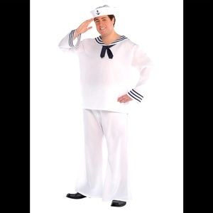 Sailor Man Adult Plus Size Costume Halloween Party Marine Man Costume